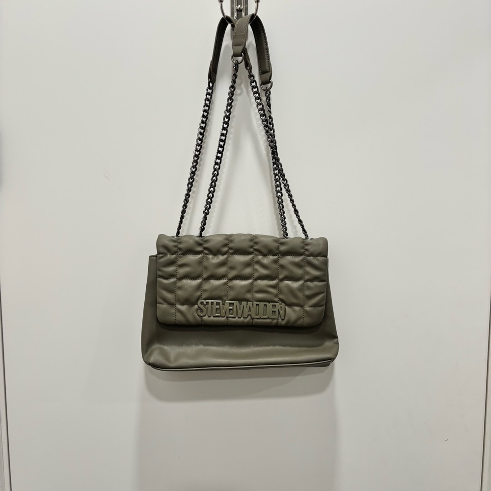 Deep Green Steve Madden Double Chain Strap Purse